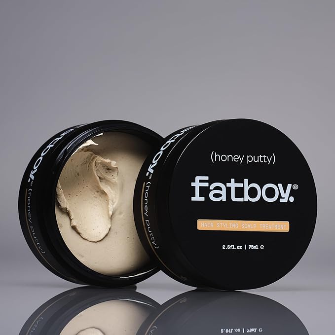 Fatboy Honey Putty, Styling Putty, Leave-In Scalp Treatment, and Hair Nourishment with Manuka Honey and Paw Paw, for Men and Women. Lightweight, Medium Hold, Paraben-Free, Color-Safe, 2.6 oz