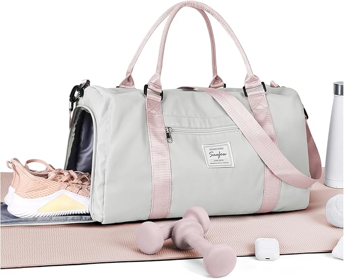 Gym Bag Womens,Travel Duffel Carry on Bag Sport Tote Bag Weekend Overnight Bag