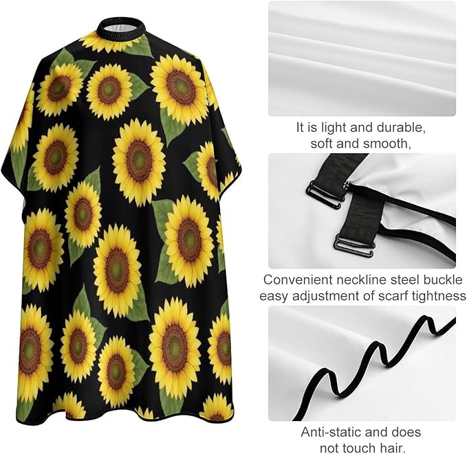 Professional Anti Static Hair Cutting Cape with Elastic Buckle, Waterproof Salon Cape for Coloring/Perming/Styling