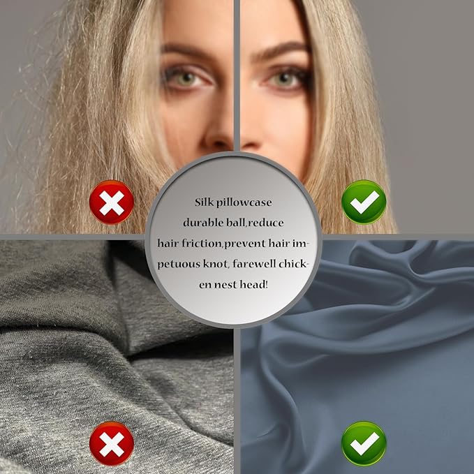 Mulberry Silk Pillow Cases Standard Size Silk Pillowcase with Zipper Soft Breathable Smooth Cooling Satin Silk Pillow Covers for Sleeping for Hair and Skin (Space Grey,20"X 26",1Pcs)