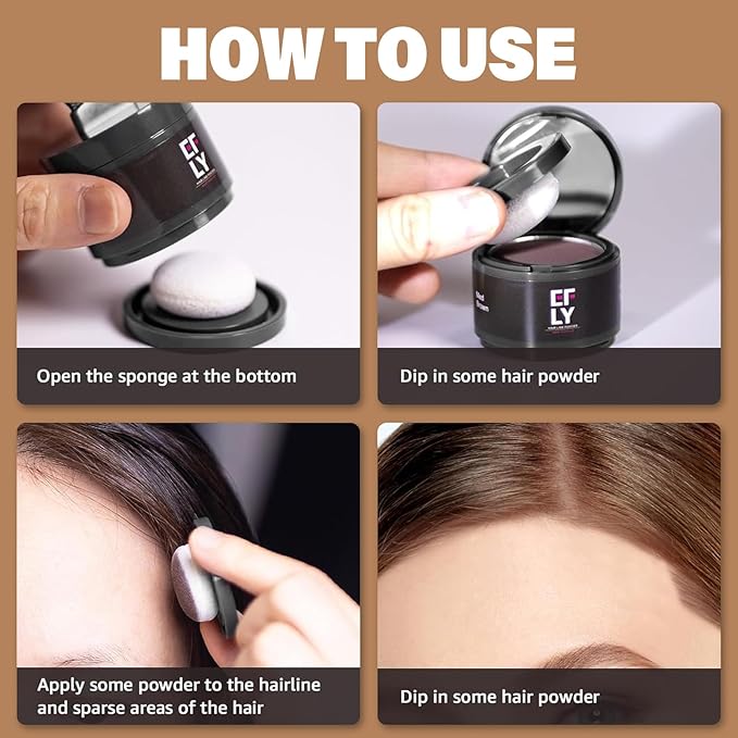 Root Touch Up Hair Color Powder For Concealing Hair Loss and Thinning, Gray Hair Shadow Root Cover Up Hairline Powder For Women Men Eyebrows, Beard Line (Dark Blonde, 0.35 Ounce)