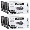 ForPro Professional Collection Disposable Vinyl Gloves, Black, Industrial Grade, Powder-Free, Latex-Free, Non-Sterile, Food Safe, 2.75 Mil. Palm, 3.9 Mil. Fingers, Small, 100-Count (Pack of 10)