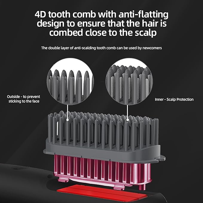 Bestauty Hot Comb Hair Straightener Comb, MCH Fast 20s Heating Technology, 320℉-356℉-392℉ 3 Levels Adjustable, Negative Ion Conditioning Hair Straightening Brush Straightener Brush (Black)
