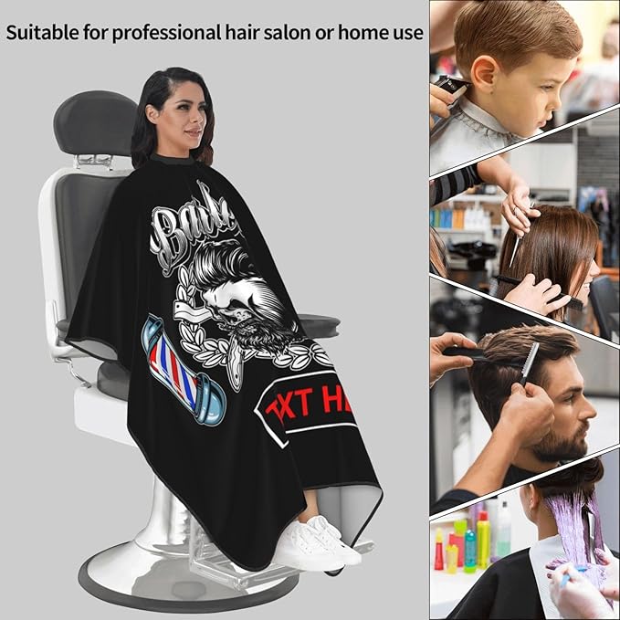 Custom Barber Cape for Men Personalized Professional Hair Cutting Cape with Text for Home Salon Barbershop