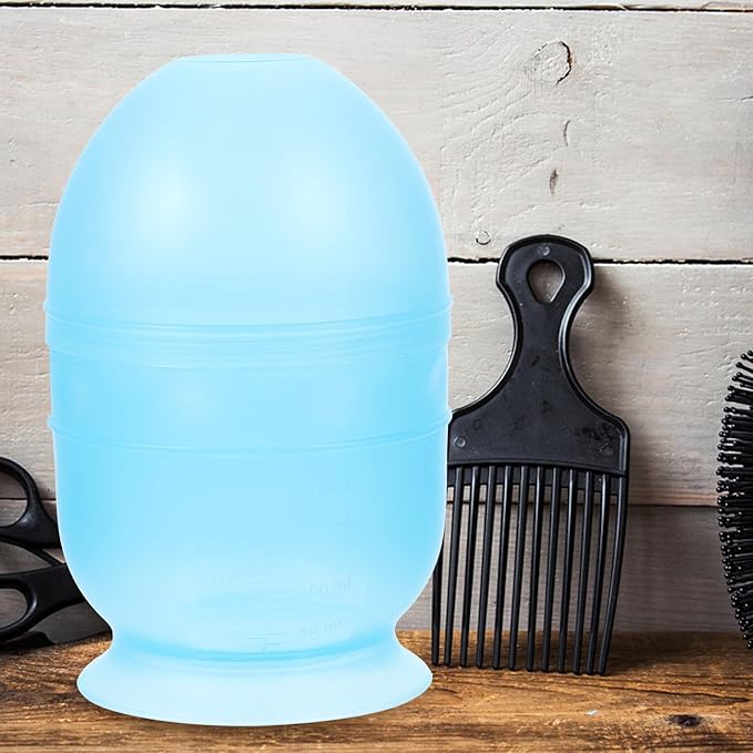 Thickened Hair Dye Mixing Bowl Plastic Hair Color Bowl for Home and Salon Use Blue