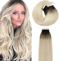 Lacer Tape in Hair Extensions Human Hair, 20pcs 30g 12 Inch Darkest Brown to Platinum Blonde Hair Extensions Tape in Straight Human Hair Tape in Extensions Skin Weft Double Sided