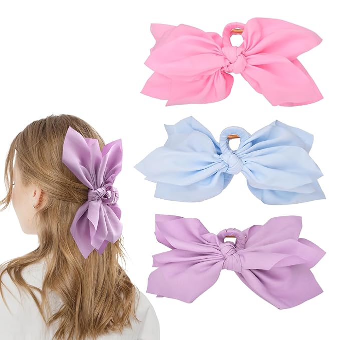 Bow Claw Clips Hair Clips Big Hair Bows for Women Butterfly Styling Large Hair Clips for Thick Hair for Girls Hair Accessories for Teen 3PC