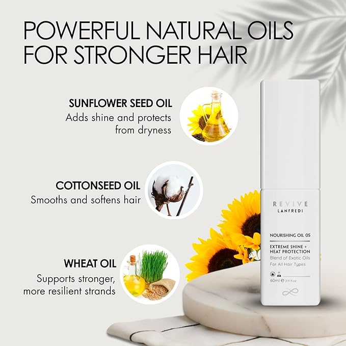 Hair Booster Vitamin Oil for Hair Growth – 30 Day Supply – Cottonseed, Wheat & Sunflower Oils – Hair Treatment Oil for Smooth, Shiny Hair