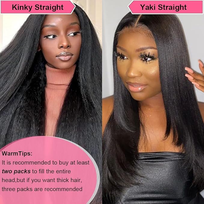 Yaki Straight Clip in Hair Extensions Real Human Hair 8Pcs Remy Human hair Clip ins for Women, Natural Soft Human Hair 120g 24inch #1B Natural Black
