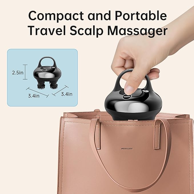 COMFIER Cordless Head Massager Scalp Massager Hair Growth with 3 kneading Modes,Waterproof Hair Massage with 8 Claws for Deep Cleansing,Body Cat Head Scratcher,Gift for Women,Men