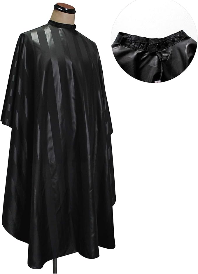 Professional Salon Cape, Polyester, Black, 54'x62', Barber Hair Cut Cape