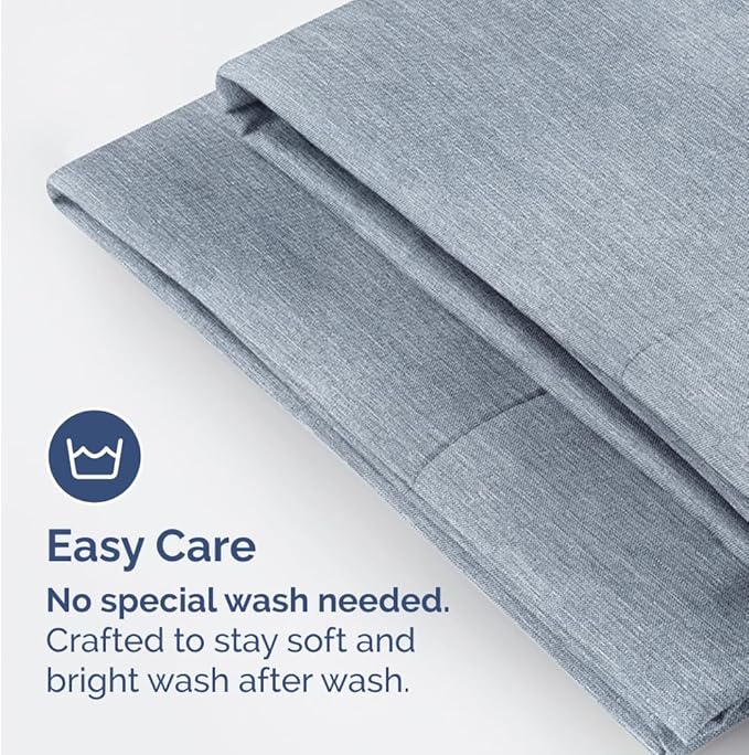 Queen Pillow Cases Set of 2 - Ultra Soft Hotel Quality Pillowcase Covers - Comfy, Cozy & Wrinkle Free - Shrinkage and Fade Resistant - Machine Washable Pillow Protectors - 2 Piece Set - Heathered Blue