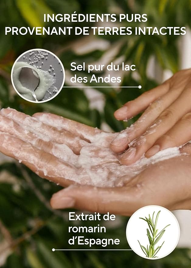 AROMATICA Rosemary Salt Scrub Shampoo - Hair Loss Korean Scalp Detox Shampoo with Rosemary Scalp Oil | Scalp Exfoliator with Salt Scrub for Oily Scalp | Sulfate Free, Silicone Free (10.5 oz / 300g)
