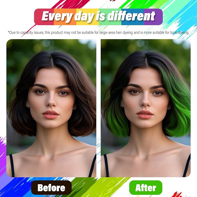 Halloween Hair Spray,Temporary Hair Color Spray for Women Kids Men,Washable Hairspray,Colored Hair Spray,Color Hairspray for Halloween,Party,Cosplay,Christmas Day (06#Green)