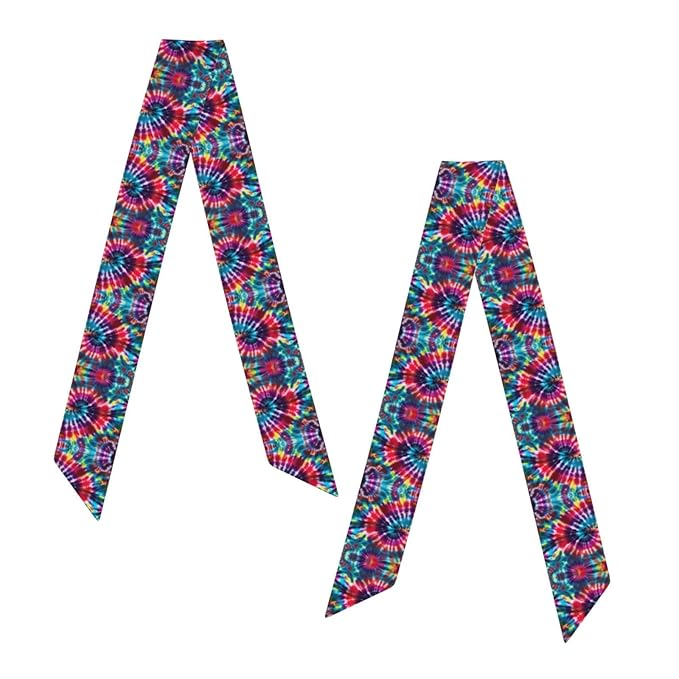 Headbands Head Hairband for Women Girls Lady, Beauty Skinny Multifunction Hairband Scarf Sports Workout Sweat Band Headbands Turban Neck Decor, Colorful Tie Dye Art
