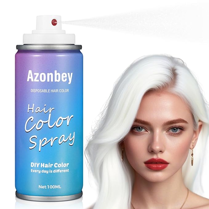 Halloween Hair Spray,Temporary Hair Color Spray for Women Kids Men,Washable Hairspray,Colored Hair Spray,Color Hairspray for Halloween,Party,Cosplay,Christmas Day (06#White)