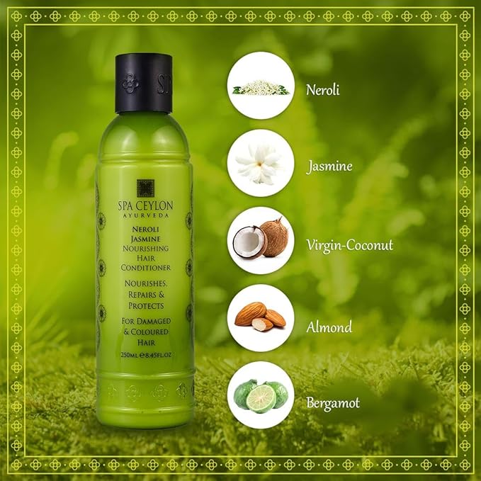 SPA CEYLON Neroli Jasmine Nourishing Hair Conditioner | Nourishes Repairs and Protects | For Damaged and Coloured Hair | Complete Natural Hair Repair