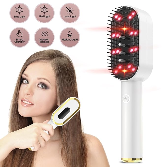 Laser Therapy Hair Growth Comb, Handheld Comb-Shaped Hair Regrowth Device for Hair Growth, 3 in 1 Hair Oil Applicator for Hair Care, Electric Scalp Massager for Healthier Hair