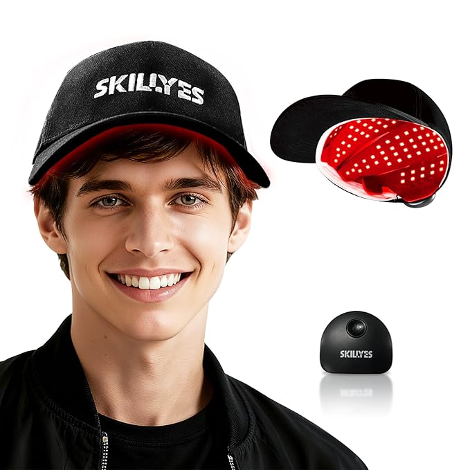 Red Light Therapy for Hair Growth,Infrared Red Light Hair Therapy Hat,Laser Hair Growth Cap Detachable,Support for Men & Women