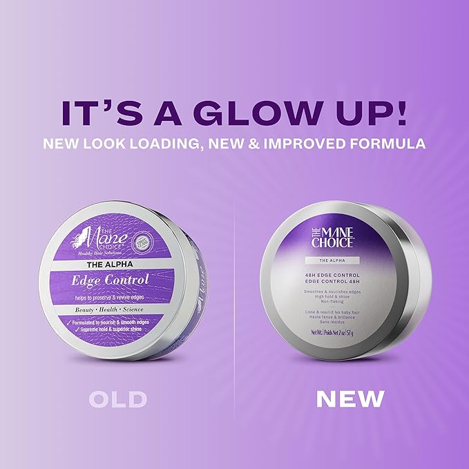 The Mane Choice The Alpha 48H Edge Control, 2 Oz, Smoothes & Nourishes Edges, Hair Gel for Coily, Wavy & Curly Hair, Infused with Pro-Vitamin B5, Aloe & Avocado Oil, Adds Brilliant Shine, Non-Flaking
