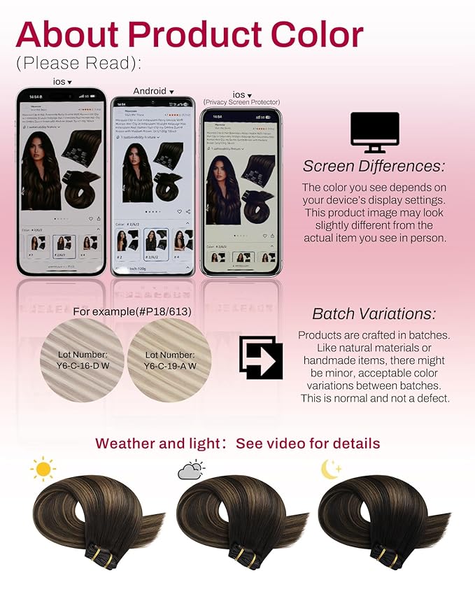Moresoo Clip in Hair Extensions Balayage Real Hair Extensions Clip in Human Hair Dark Brown Mixed with Chestnut Brown Ombre Clip on Hair Extensions Human Hair 7pcs 150g 22 Inch