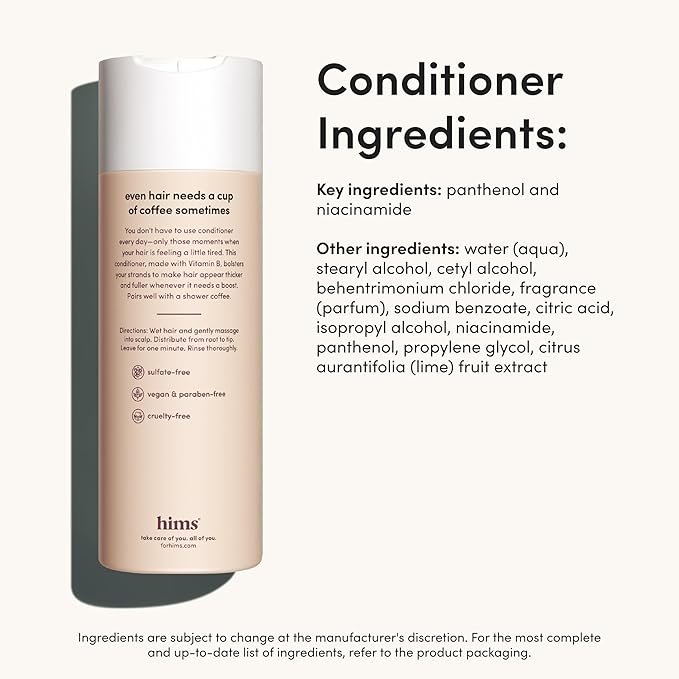 hims Thick Fix Shampoo & Conditioner Set - Saw Palmetto for Healthy Hair Growth & Thickening - Scalp Cleansing - Vegan, Sulfate-Free & Cruelty-Free - Eucalyptus Scent, 6.4 fl oz