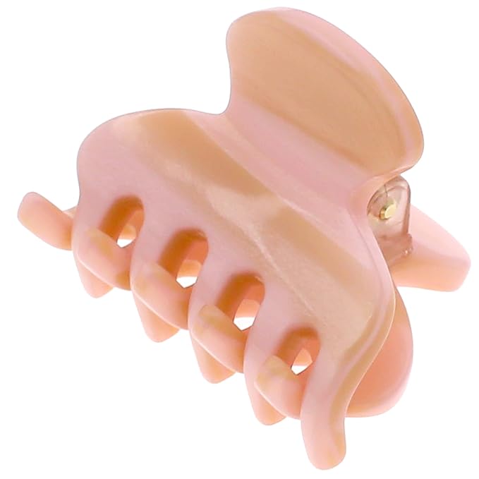 Camila Paris CP3070 French Hair Clip for Women, Handmade, Pink, Small, Girls Hair Claw Clips Jaw, Durable Styling Hair Accessories for Women, Strong Hold No Slip Grip, Made in France