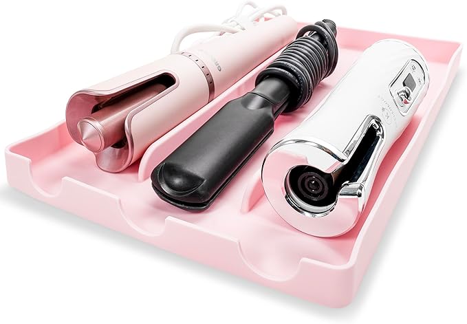 Hair Tool Organizer, 100% Food Grade Silicone, Up to 428F Heat Resistant, Hot Tools Organizer, Hair Styling Tools Organizer, 14.75" x 9.5" x 1"