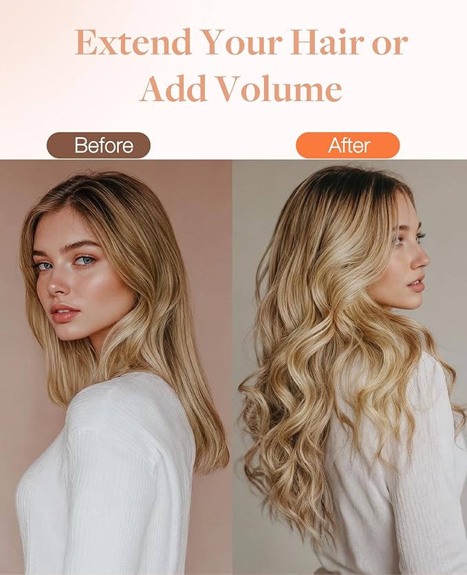GOO GOO Invisi Edge Tape in Hair Extensions Human Hair, 3/8/613 Walnut Brown to Ash Brown and Bleach Blonde 20pcs injected with 20pcs classical tape ins, 14inch 100g, Virgin Remy Hair, Natural Look