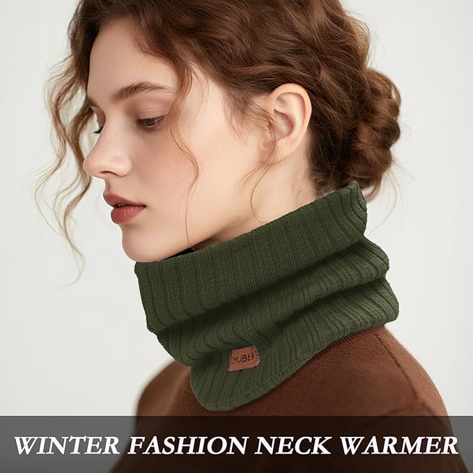 Neck Warmer Gaiter, Winter Fleece Lined Face Mask Scarf for Men Women, Thick Warm Cold Weather Running Ski Neck Cover