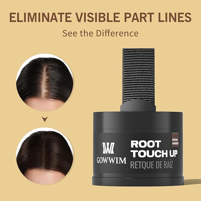 Hairline Powder (Black) Hair Color Shadow, Instantly Cover Gray Hair, Touch-Up for Thin Hair - 4g