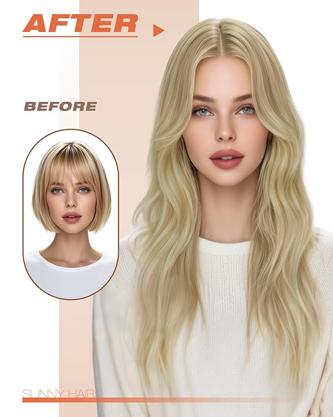 Sunny Hair Tape in Hair Extensions Real Human Hair Invisible Remy Hair Extensions Tape ins for Women Dark Blonde Highlights Light Blonde 24 inch 20Pcs 50G