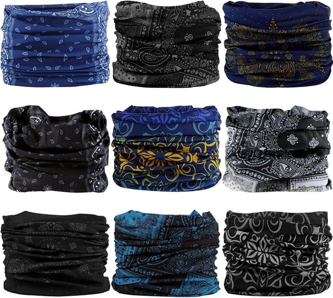 Headband Neck Gaiter Head Wrap Headwear Face Mask Magic Scarf Bandana for Men and Women