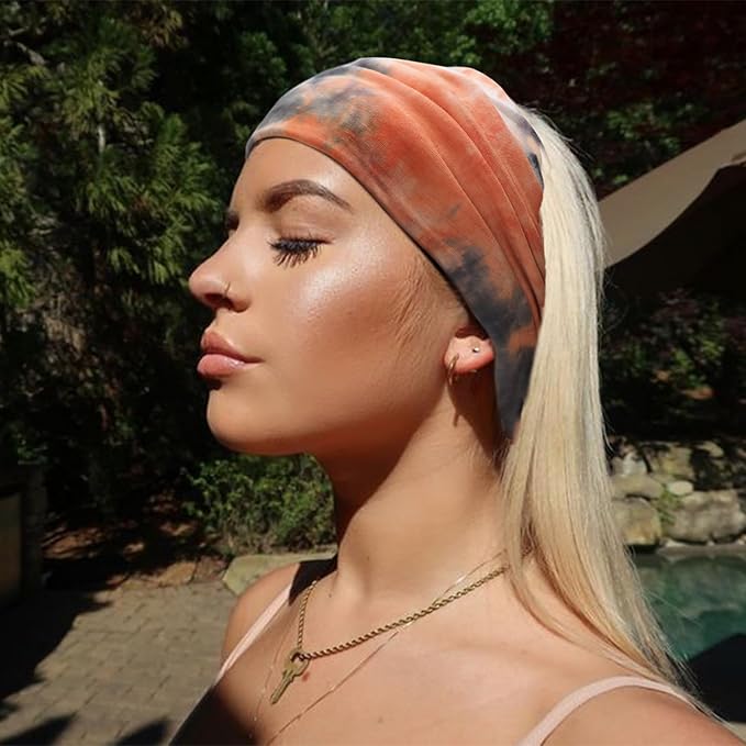 Extra Wide Headbands for Women Large Turban Headband Non Slip Boho Elastic Hairband Hair Twisted Knot Head Bands Accessories