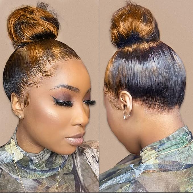 200% Density Full 360 Lace Front Wigs Human Hair Wigs For Women 1B/30 Ombre Lace Front Wig 360 Glueless Wigs Body Wave Lace Frontal Wigs Balayage Wig 360 Frontal Wigs(20 Inch)