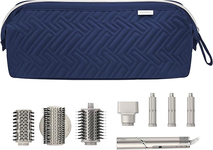 Leudes Hair Tools Travel Bag for Shark Flexstyle Carrying Case Portable Shark Hair Air Wrap Dryer Case Waterproof Dustproof Flat Curling Iron Travel Organizer (Blue)