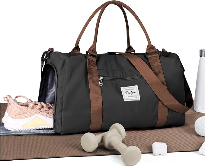 Gym Bag Womens,Travel Duffel Carry on Bag Sport Tote Bag Weekend Overnight Bag