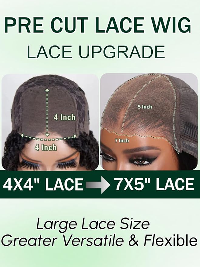 KLAIYI Body Wave Bye Bye Knots Glueless Wig 7x5 Pre Cut Lace Front Wigs Human Hair Wear and Go Wigs for Beginners Pre Bleached Pre Plucked Pre Everything 3S Easy to Ready to Wear Loose Wave Wig 28Inch