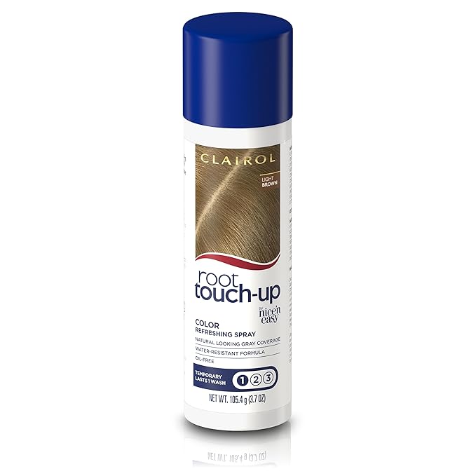 Clairol Root Touch-Up Temporary Hair Coloring Spray, Light Brown Hair Color, Pack of 1