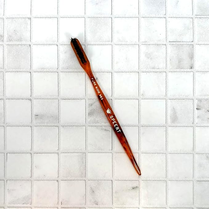 #963 Handmade Eyebrow Brush Tortoise Havana Acetate Smooth Tame Edges Style Eyebrows Detangling Parting Grooming Teasing Hair Styling Hairdresser Barber Hairdressing Wet Dry Pocket Women Men