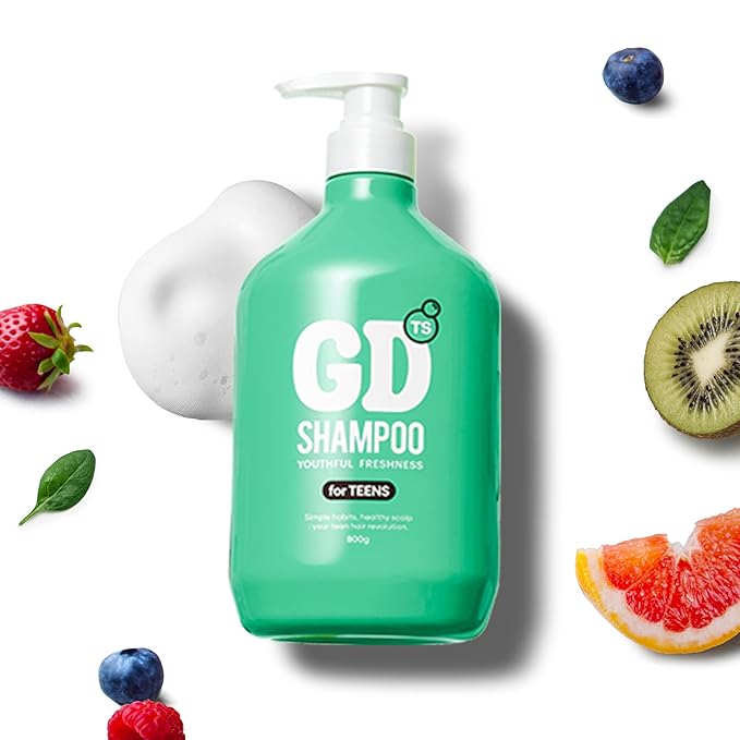 TS GD Shampoo for Flake Prone, Uncomfortable Scalp (28.2 Fl Oz, GD Big) For Youth & Teens | Gentle Scalp-Care Routine | Silicone, SLS, SLES Free | Korean Hair Care (Big Green)