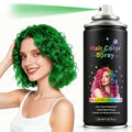 Temporary Hair Color Spray - Instant Washable Hair Dye for Kids & Adults, Non-Toxic & Non-Sticky Formula for Halloween, Cosplay, Parties & Festivals - Lasts All Day, Easy Wash Out - 4.22 fl oz (Green)