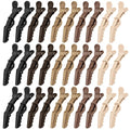 30 Pack Alligator Hair Clips for Styling, Sectioning Crocodile hair Clips Professional Barber Accessories for Salon of Thick Curly Volume Hair (Neutral)
