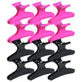 Ondder Black Hot Pink Butterfly Hair Claw Clips for Styling & Sectioning - Makeup Hair Accessories for Women & Girls