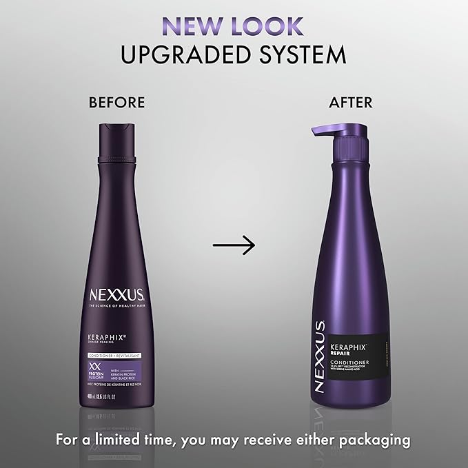 Nexxus Keraphix Conditioner Keraphix with ProteinFusion for Damaged Hair With Keratin Protein and Black Rice 13.5 oz