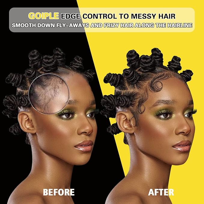 Edge Control Wax for Women Strong Hold Non-greasy, 4 OZ Edge Wax Styling Gel for Black Women Hair No Flaking, White Residue, Shine and Smooth, Long Lasting For All Hair Types (Pineapple Scent)
