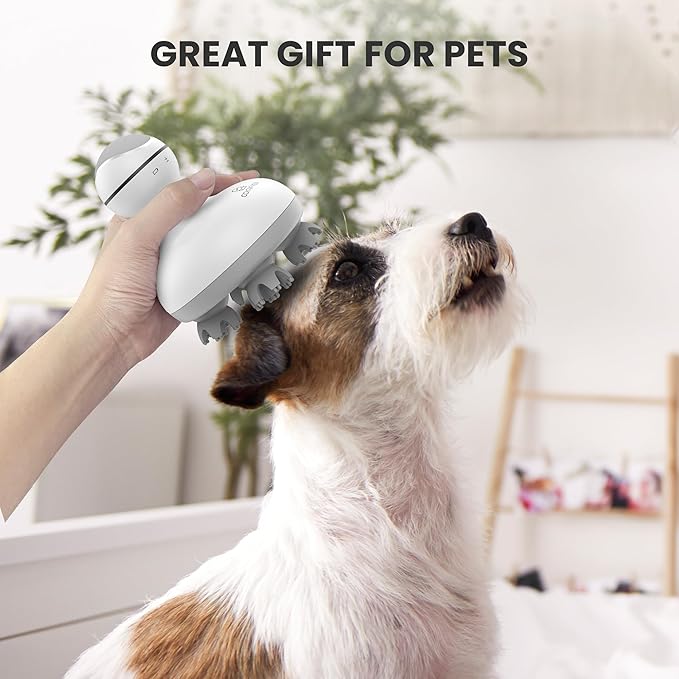 COMFIER Cordless Scalp Massager Hair Growth,Electric Head Massager Scalp Stress Relax with4 Soft Silicone Massage Heads,Waterproof Hair Massager Scalp,Dog&Cat Massager,Gifts for Him Her