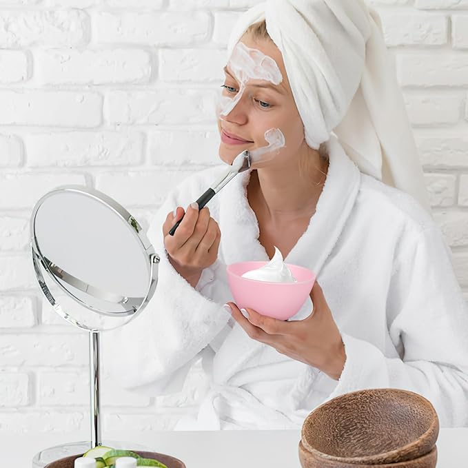 Facial Mask Mixing Bowls, Silicone DIY Face Mask Bowls for Hair Treatments and Oils, Cosmetic Beauty Tool for Home Salon Spa Face Skin Applicator
