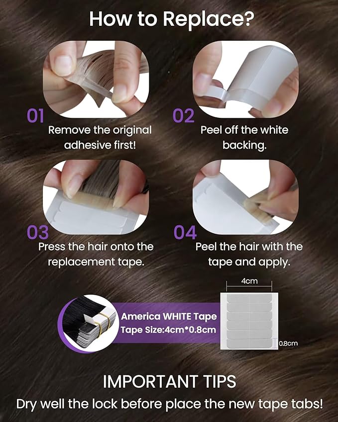 LaaVoo Human Hair Tape in Extensions Darkest Brown Tape in Hair Extensions Real Hair Tape on Hair Extensions Human Hair for Women Seamless 20inch 40pcs 100g
