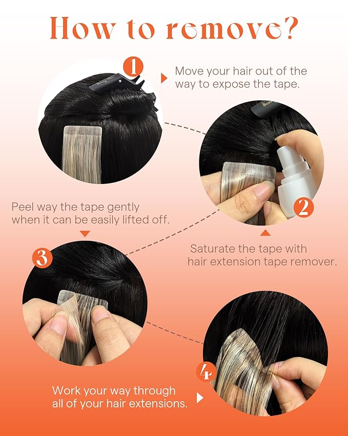Sunny Hair Tape in Hair Extensions Real Human Hair Invisible Remy Hair Extensions Tape ins for Women Jet Black 20 inch 25G